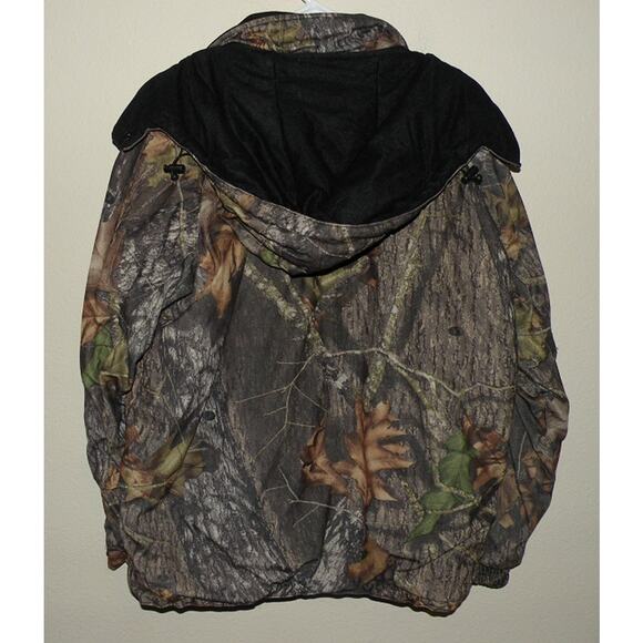 Remington Men’s Large Fleece Lined Insulated Hunting Coat Mossy Oak Camo Hood - Picture 3 of 3